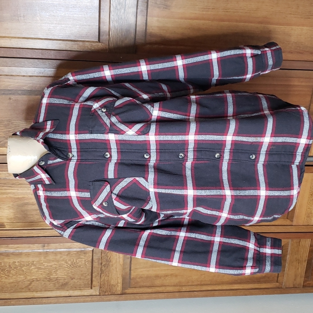 Wrangler Sherpa Lined Flannel Shirt Jacket Sz M